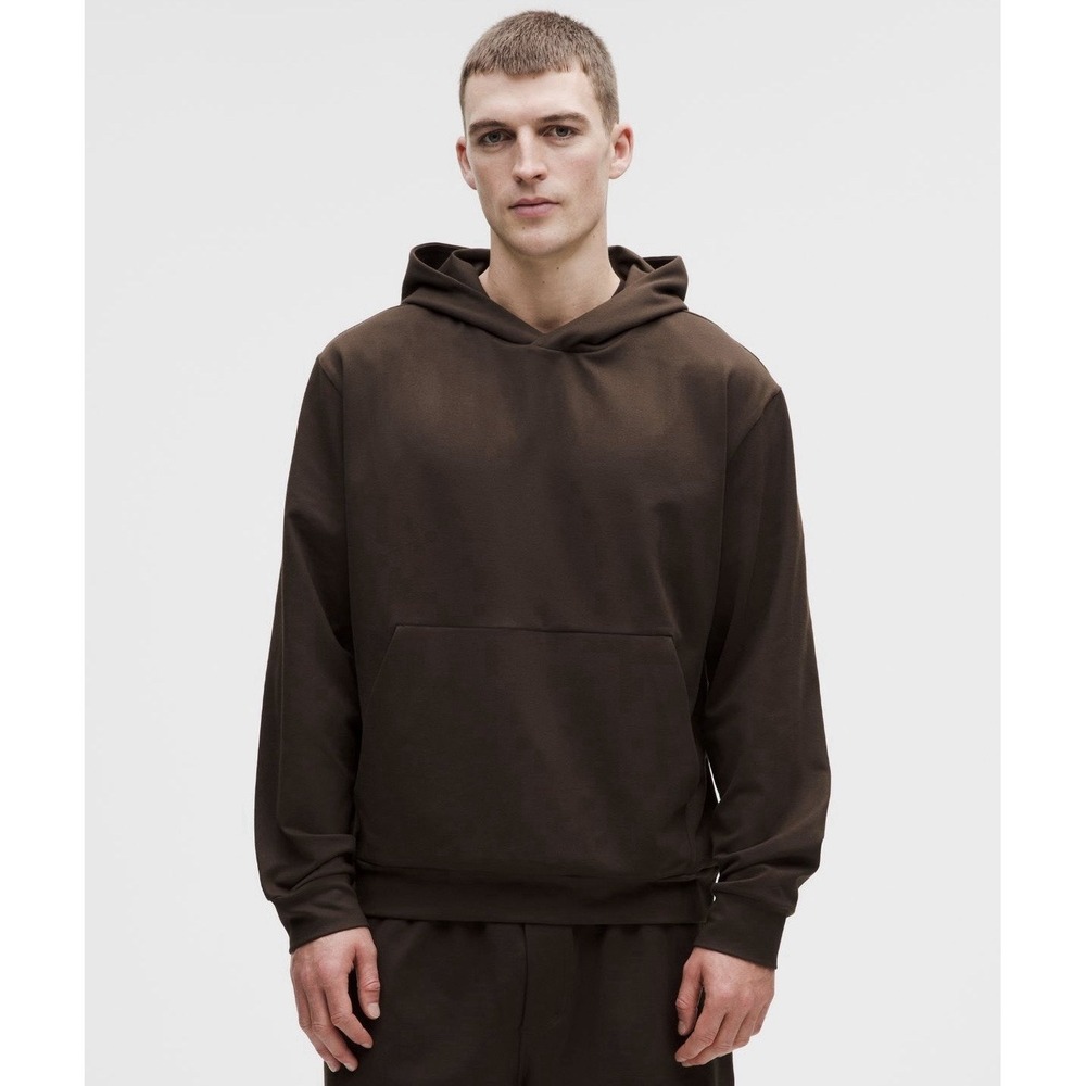 Lululemon Men's Heavy Soft Jersey Pullover Hoodie Sweatshirt Brown $128 Size XXL